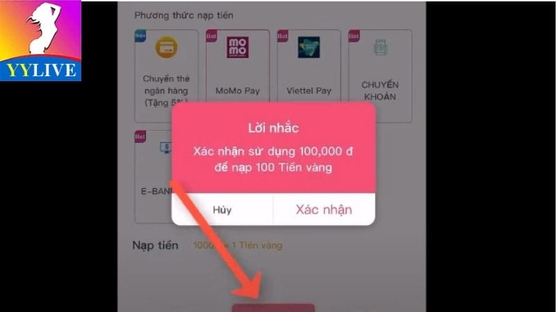 Nạp Tiền Yylive Qua Ngân Hàng Với 5 Bước Cho Người Mới 7 Một số câu hỏi thường gặp khi nạp tiền YYlive