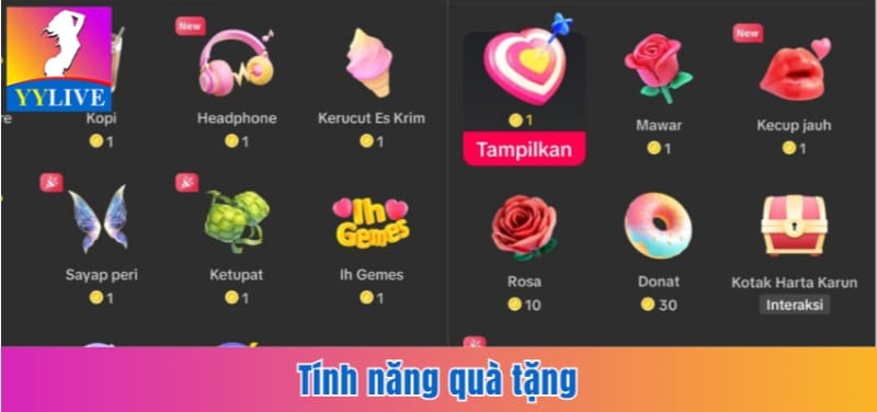 QQlive App | Ứng Dụng Livestream Và Giải Trí Đẳng Cấp 2025 6 Tính năng quà tặng